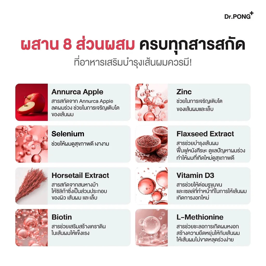 Dr.PONG ANA-X 30 ดอกเตอร์พงศ์ เอเอ็นเอ-เอ็กซ์ 30 วิตามินลดผมร่วง