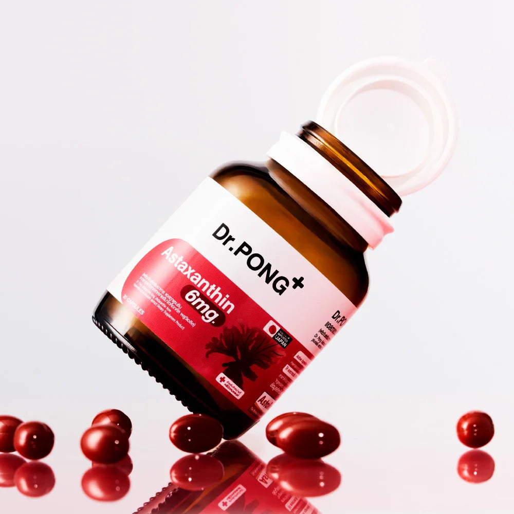 Dr.PONG Astaxanthin 6 mg AstaREAL from Japan แอสตาแซนธิน จากญี่ปุ่น