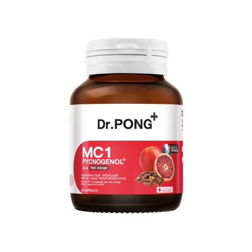 Dr.PONG MC1 PYCNOGENOL plus Red orange extract วิตามินรักษาฝ้า ลดการทำลายผิวจากแสง UV