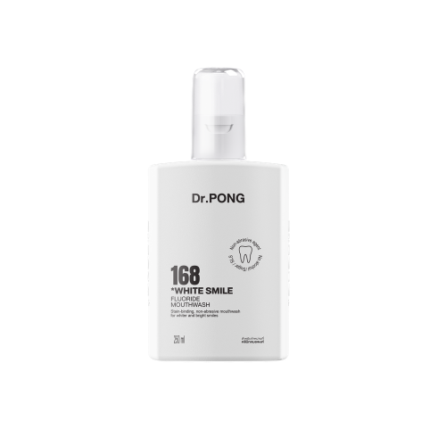 Dr.PONG 168 Whitening Smile Fluoride Mouthwash น้ำยาบ้วนปากเพื่อฟันขาวขึ้นอย่างเป็นธรรมชาติ 250 ml