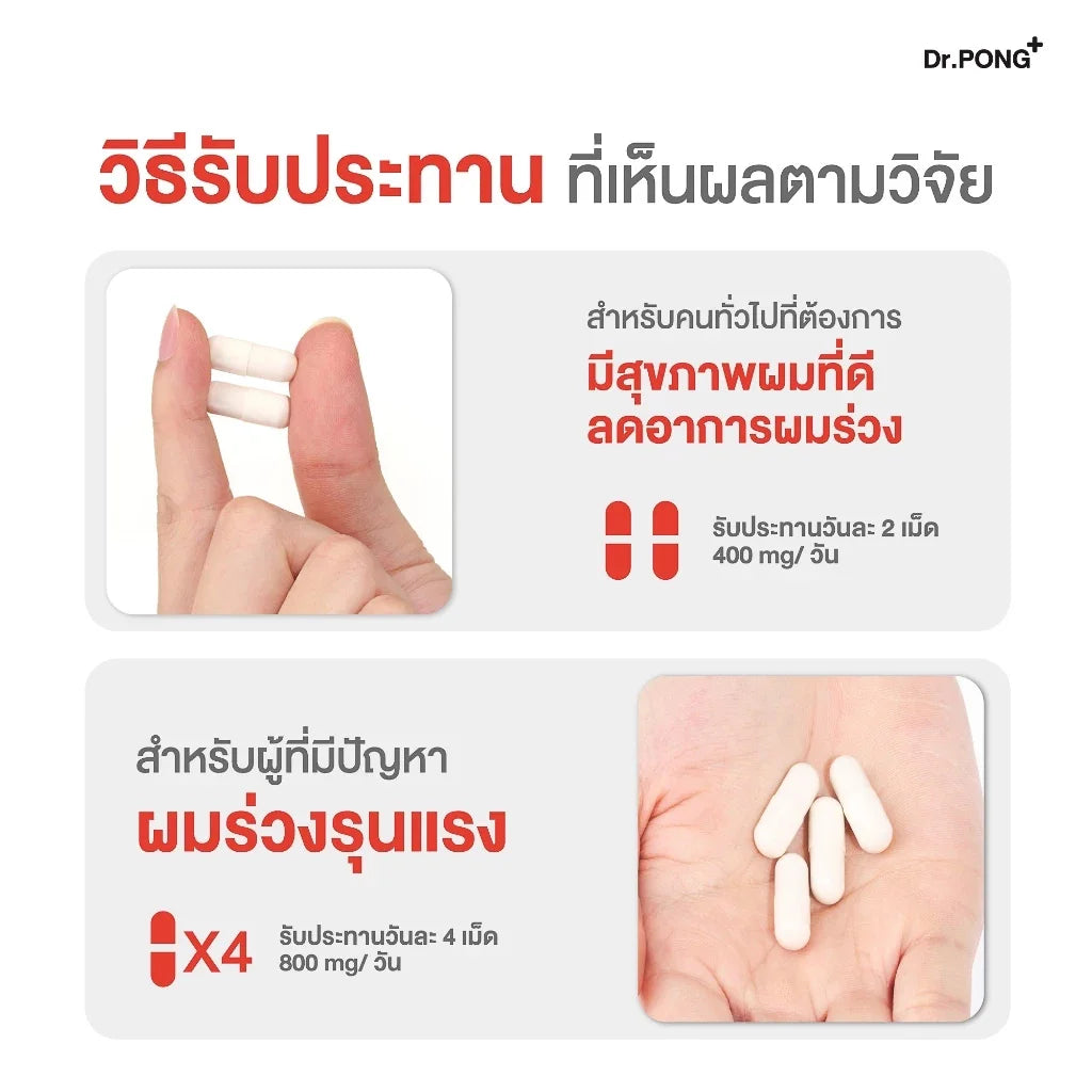 Dr.PONG ANA-X 30 ดอกเตอร์พงศ์ เอเอ็นเอ-เอ็กซ์ 30 วิตามินลดผมร่วง