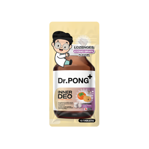 Dr.PONG_INNERDEO JAPANESE PERSIMMON SUGAR FREE LOZENGES KYOHO GRAPE FLAVOR_10Tablets_Sachet