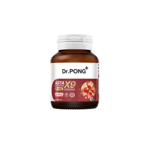 Dr.PONG_ASTAX9 WITH ASTAXANTHIN 8 MG FROM HAEMATOCOCCUS PLUVIALIS EXTRACT_30Capsules