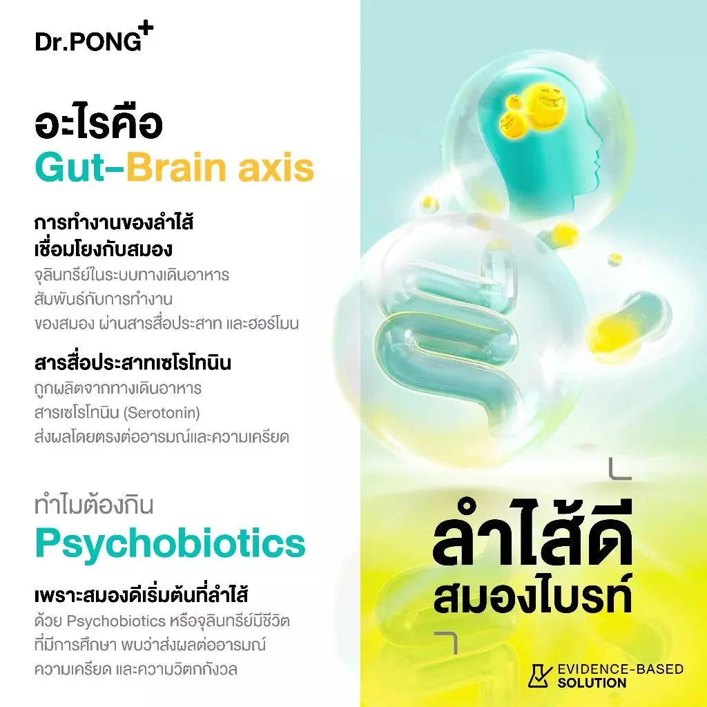 Dr.PONG Harmony Probiotic โพรไบโอติก กรอกปาก จุลินทรีย์ดีบำรุงสมอง