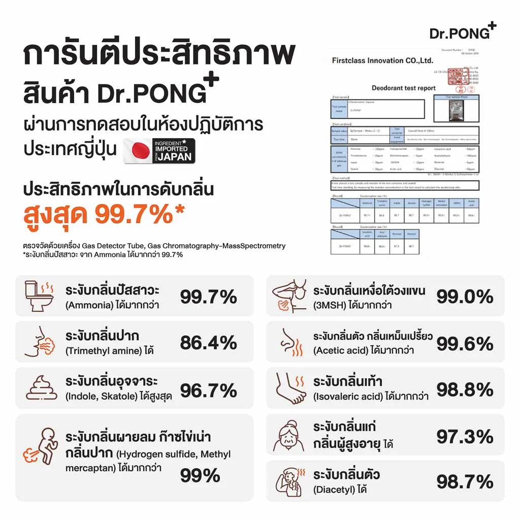 Dr.PONG InnerDeo Japanese Persimmon Powder อาหารเสริมลดกลิ่นกาย กลิ่นแก่ กลิ่นปาก