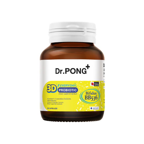 Dr.PONG 3D EVERYDAY PROBIOTIC ปรับสมดุลลำไส้ บำรุงผิว เสริมระบบภูมิคุ้มกัน